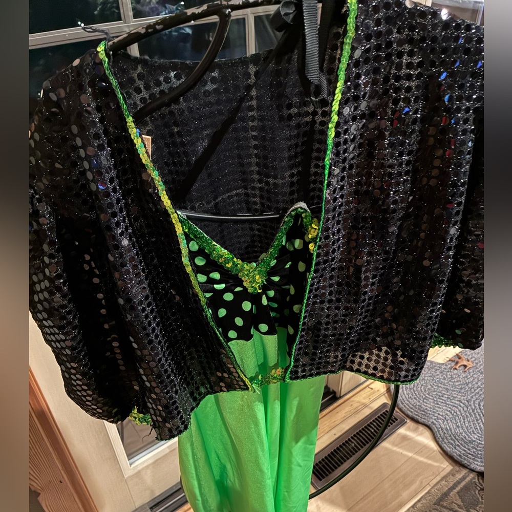 Costume Gallery Green, Gold & Black Sequin Adult Dance Sz. L Costume‎